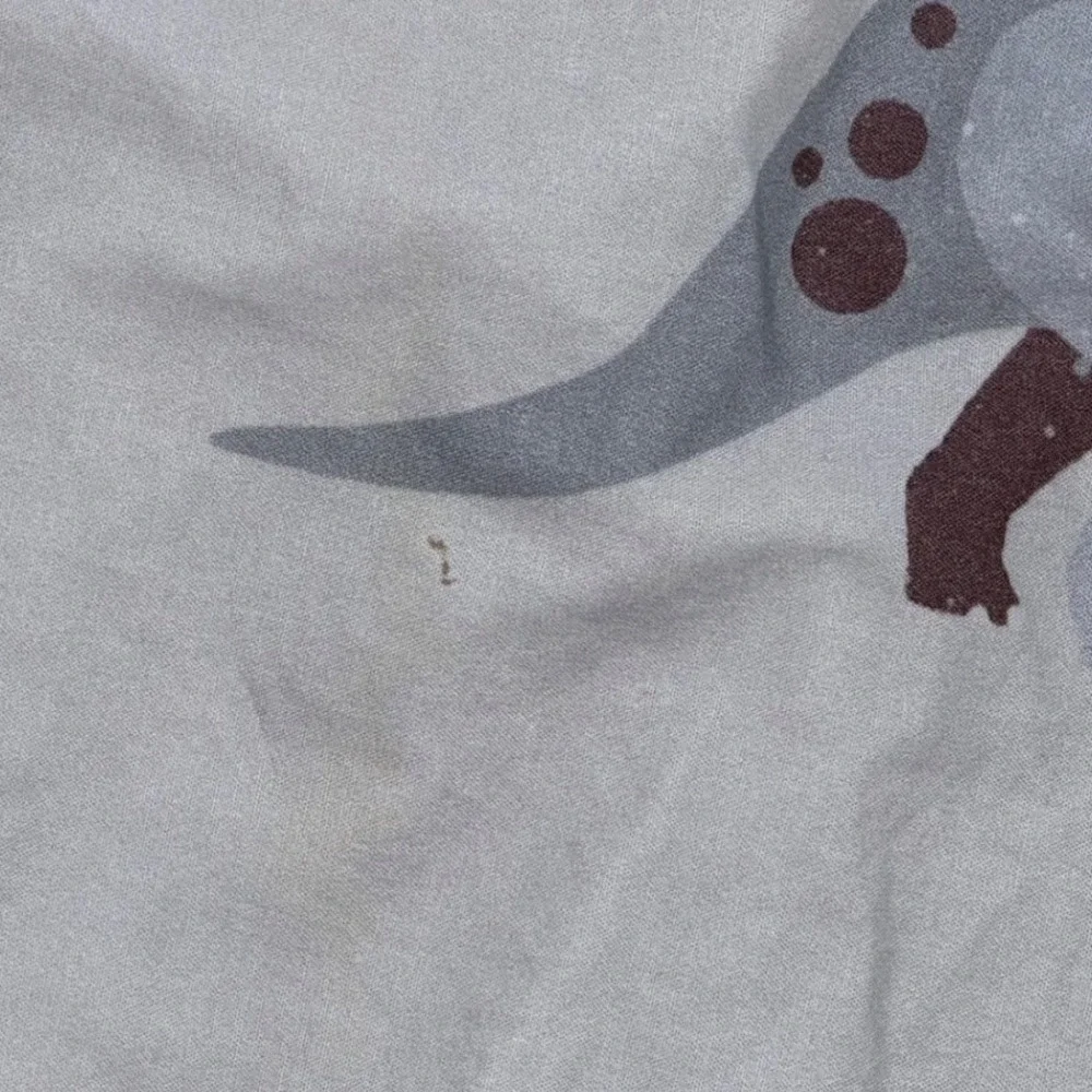 Pottery Barn Kids Finn Dino Full Queen Comforter Cotton White Retired Bedding
